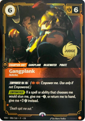 Gangplank, Naval (086/166) [Riftbound Judge Promotional Cards]