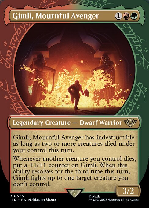 Gimli, Mournful Avenger (323) [The Lord of the Rings: Tales of Middle-earth] [Showcase, Borderless]
