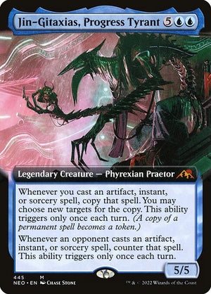 Jin-Gitaxias, Progress Tyrant (445) [Kamigawa: Neon Dynasty] [Extended Art]