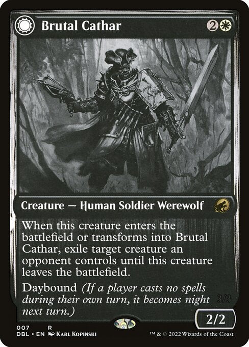 Brutal Cathar // Moonrage Brute (7) [Innistrad: Double Feature]