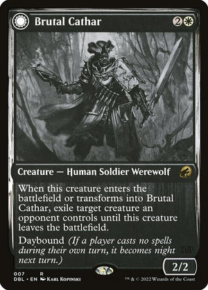 Brutal Cathar // Moonrage Brute (7) [Innistrad: Double Feature]