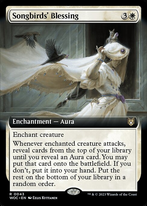 Songbirds' Blessing (43) [Wilds of Eldraine Commander] [Extended Art]