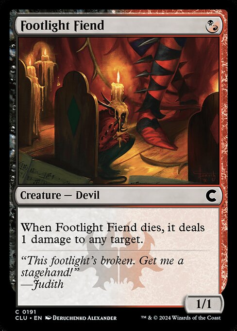 Footlight Fiend (191) [Ravnica: Clue Edition]