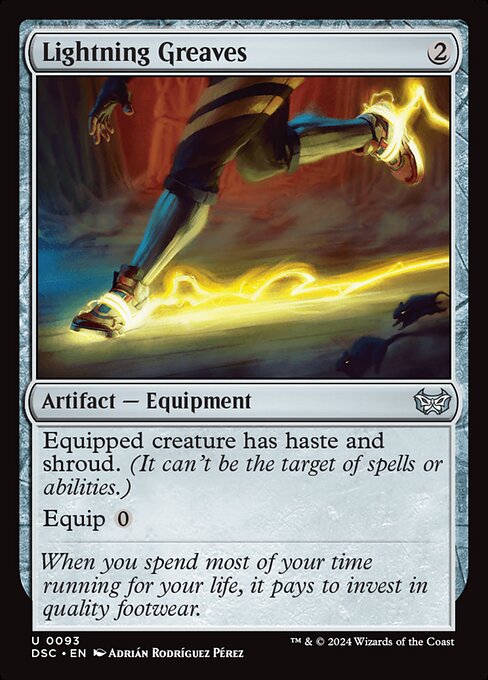 Lightning Greaves (93) [Duskmourn: House of Horror Commander]