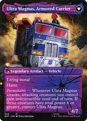 Ultra Magnus, Tactician // Ultra Magnus, Armored Carrier (29) [Transformers] [Borderless] Reverse