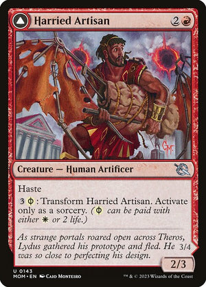 Harried Artisan // Phyrexian Skyflayer (143) [March of the Machine]