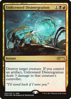 Unlicensed Disintegration (5) [Friday Night Magic 2017]