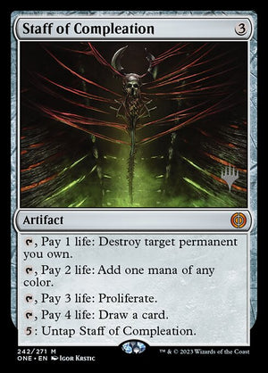Staff of Compleation (242p) [Phyrexia: All Will Be One Promos]