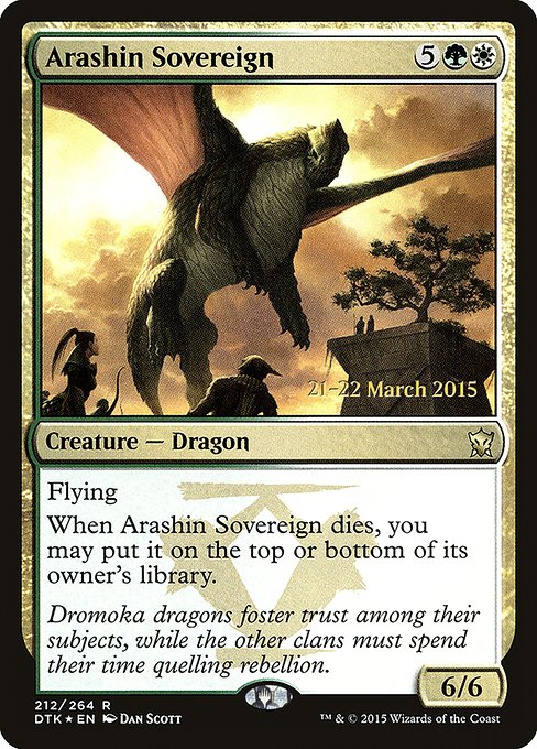 Arashin Sovereign (212s) [Dragons of Tarkir Promos]