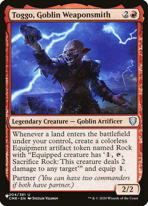 Toggo, Goblin Weaponsmith (CMR-204) [The List]
