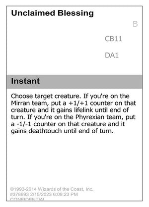 Unclaimed Blessing (CB11) [Unknown Event]
