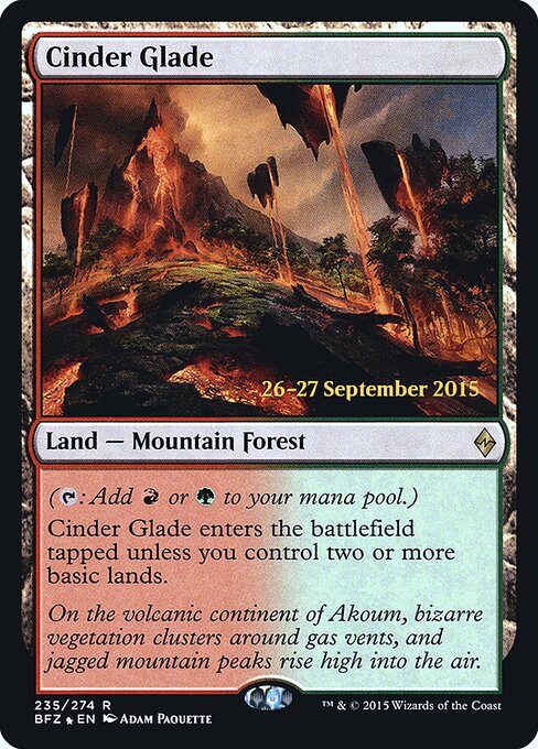 Cinder Glade (235s) [Battle for Zendikar Promos]