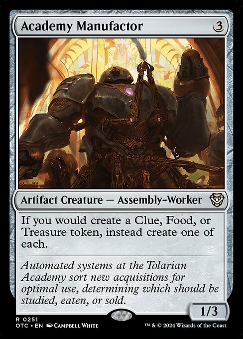 Academy Manufactor (251) [Outlaws of Thunder Junction Commander]