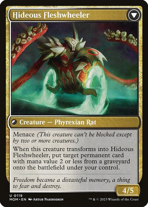 Nezumi Freewheeler // Hideous Fleshwheeler (119) [March of the Machine] Reverse