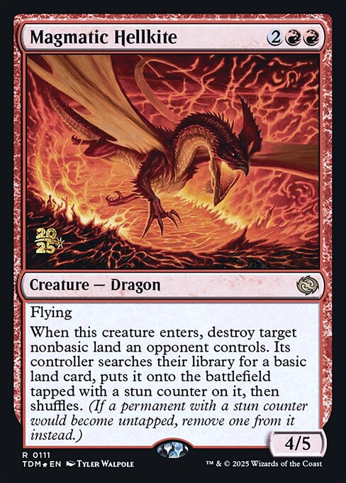 Magmatic Hellkite (111s) [Tarkir: Dragonstorm Promos]