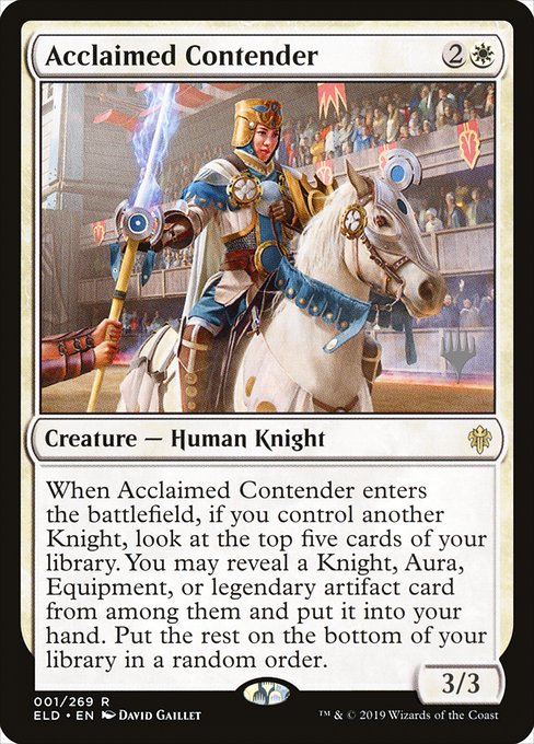 Acclaimed Contender (1p) [Throne of Eldraine Promos]