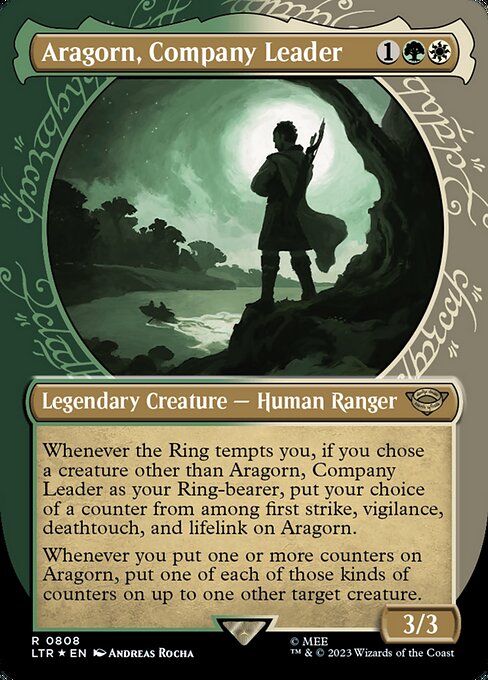 Aragorn, Company Leader (808) [The Lord of the Rings: Tales of Middle-earth] [Showcase, Borderless]