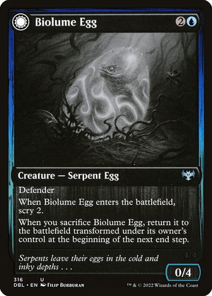 Biolume Egg // Biolume Serpent (316) [Innistrad: Double Feature]