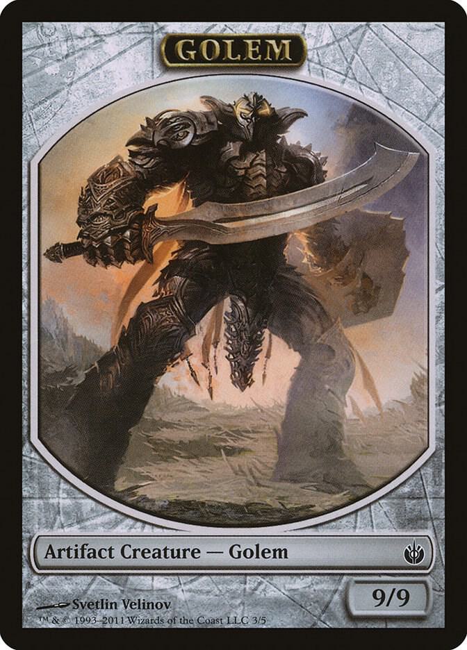 Golem Token (3) [Mirrodin Besieged]