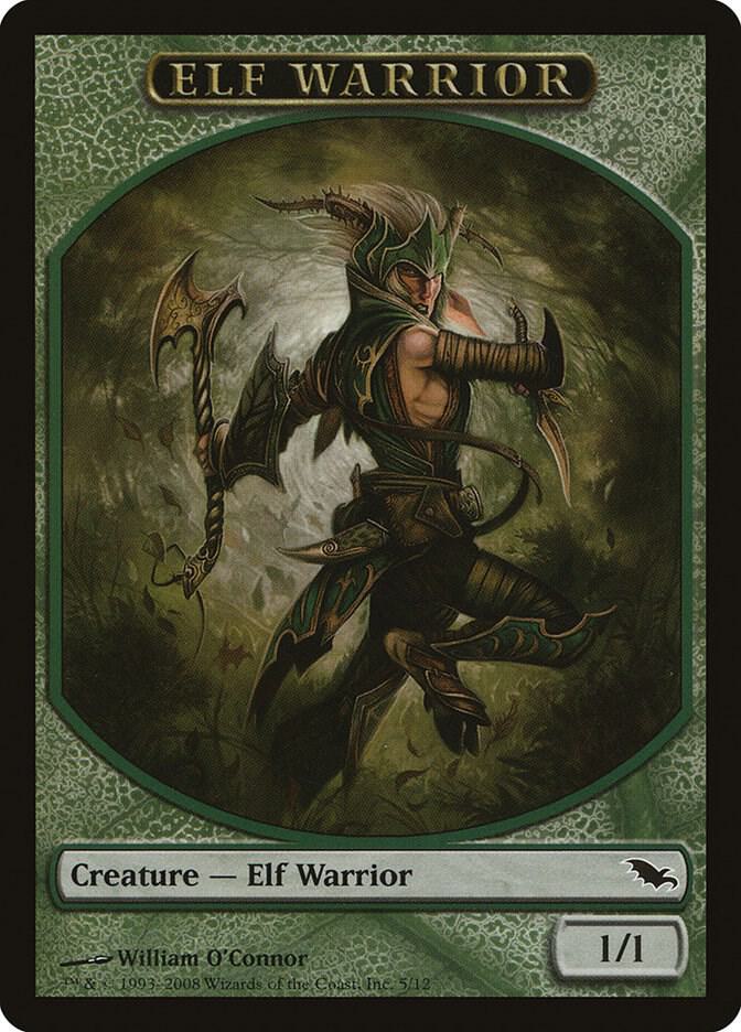 Elf Warrior Token (5) [Shadowmoor]