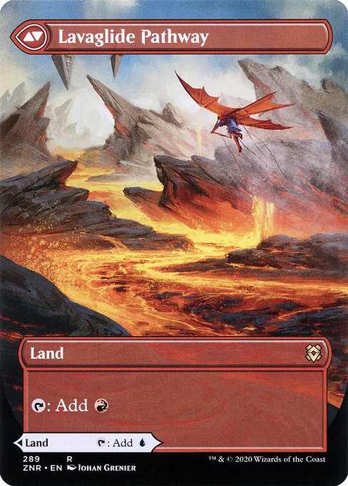 Riverglide Pathway // Lavaglide Pathway (289) [Zendikar Rising] [Borderless] Reverse