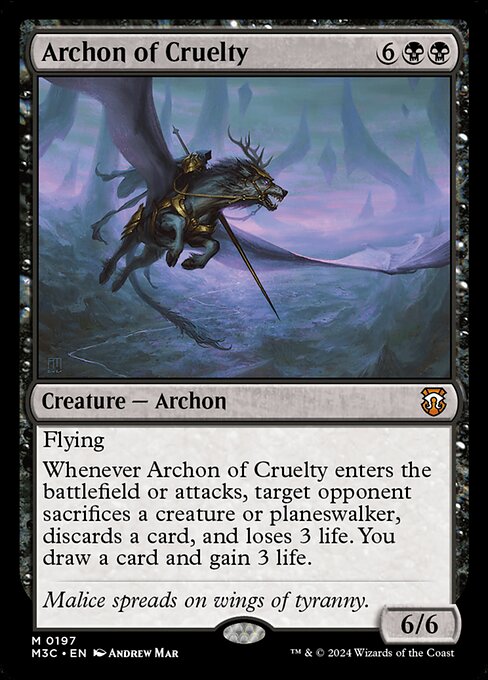 Archon of Cruelty (197) [Modern Horizons 3 Commander]