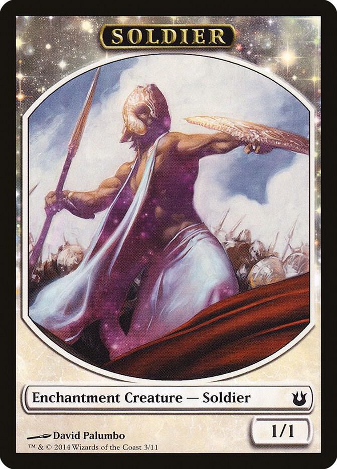 Soldier Token (3) [Born of the Gods]