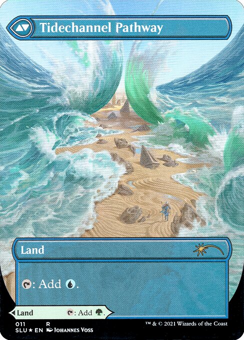 Barkchannel Pathway // Tidechannel Pathway (11) [Secret Lair: Ultimate Edition] [Borderless]