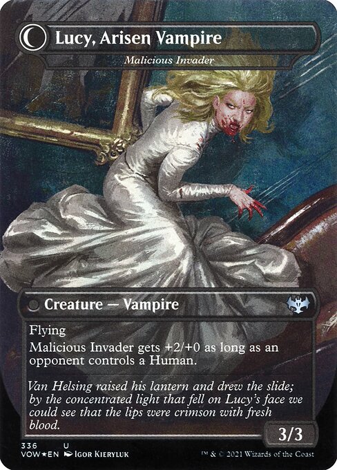 Innocent Traveler // Malicious Invader (336) [Innistrad: Crimson Vow] [Borderless]