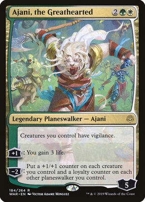 Ajani, the Greathearted (184p) [War of the Spark Promos]