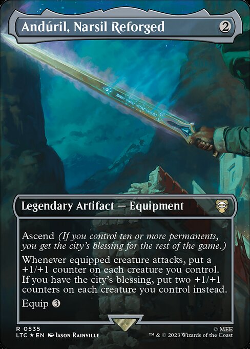 Andúril, Narsil Reforged (535) [Tales of Middle-earth Commander] [Borderless]