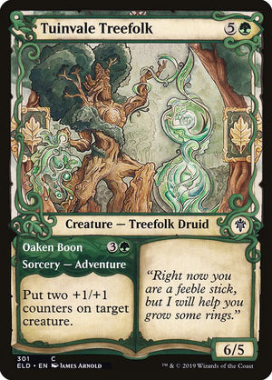 Tuinvale Treefolk // Oaken Boon (301) [Throne of Eldraine] [Showcase]