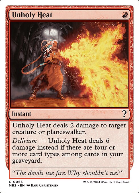 Unholy Heat (63) [Mystery Booster 2]