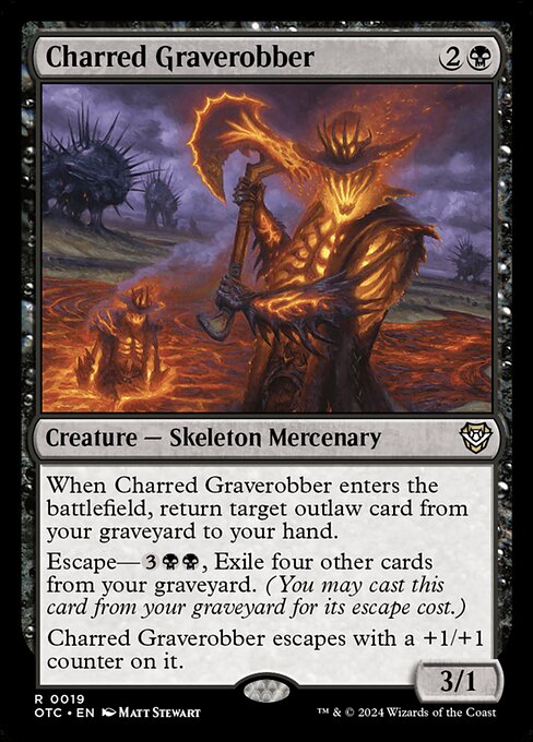 Charred Graverobber (19) [Outlaws of Thunder Junction Commander]