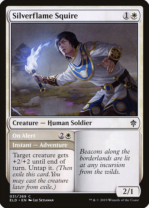 Silverflame Squire // On Alert (31) [Throne of Eldraine]