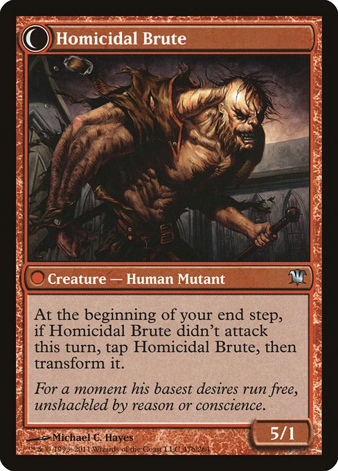 Civilized Scholar // Homicidal Brute (47) [Innistrad]