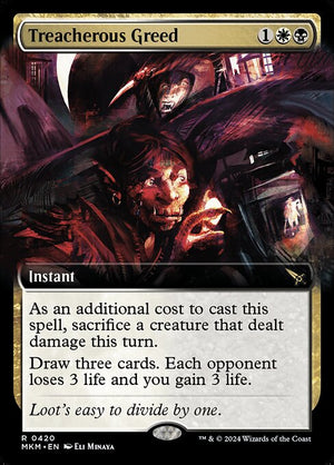Treacherous Greed (420) [Murders at Karlov Manor] [Extended Art]