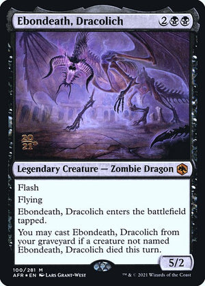 Ebondeath, Dracolich (100s) [Adventures in the Forgotten Realms Promos]