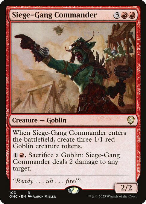 Siege-Gang Commander (103) [Phyrexia: All Will Be One Commander]