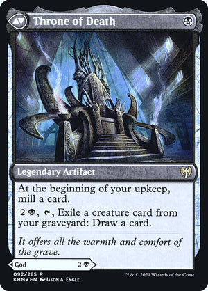 Egon, God of Death // Throne of Death (92s) [Kaldheim Promos] Reverse