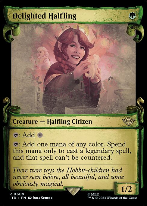 Delighted Halfling (609) [The Lord of the Rings: Tales of Middle-earth] [Showcase]