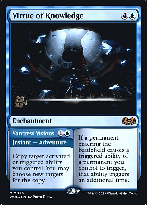 Virtue of Knowledge // Vantress Visions (76s) [Wilds of Eldraine Promos]