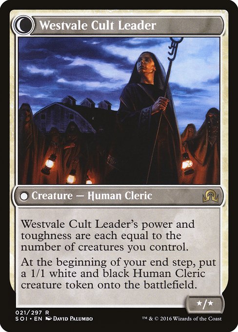 Hanweir Militia Captain // Westvale Cult Leader (21) [Shadows over Innistrad] Reverse