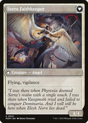 Invasion of Dominaria // Serra Faithkeeper (21) [March of the Machine] Reverse