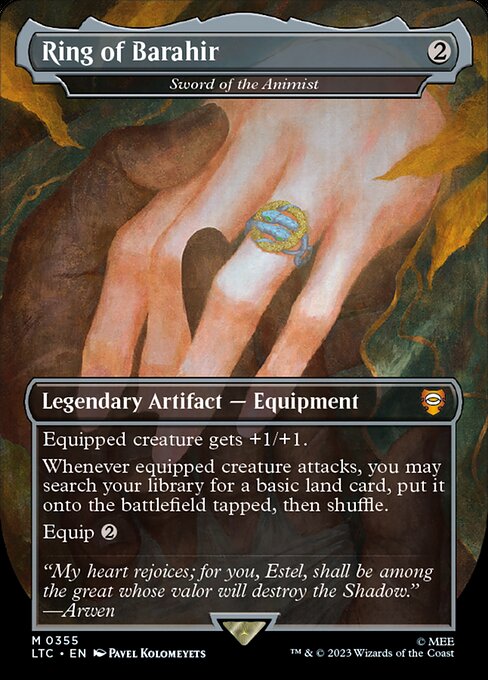 Sword of the Animist (355) [Tales of Middle-earth Commander] [Borderless]
