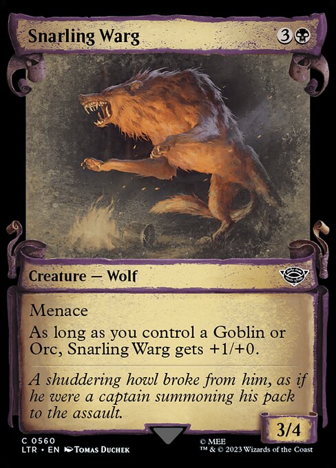 Snarling Warg (560) [The Lord of the Rings: Tales of Middle-earth] [Showcase]