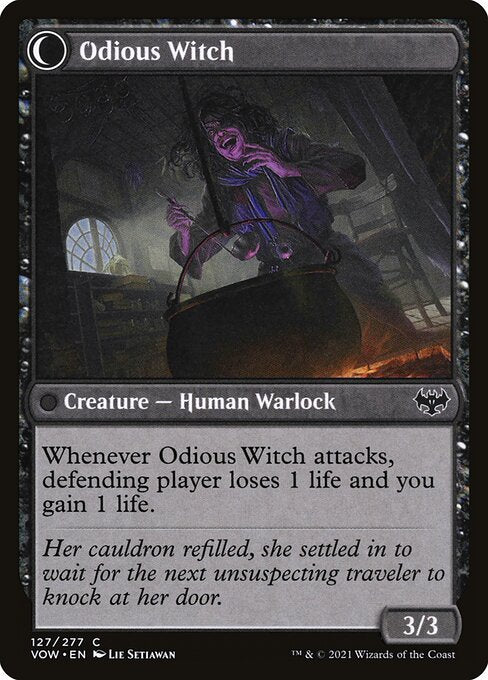 Ragged Recluse // Odious Witch (127) [Innistrad: Crimson Vow] Reverse