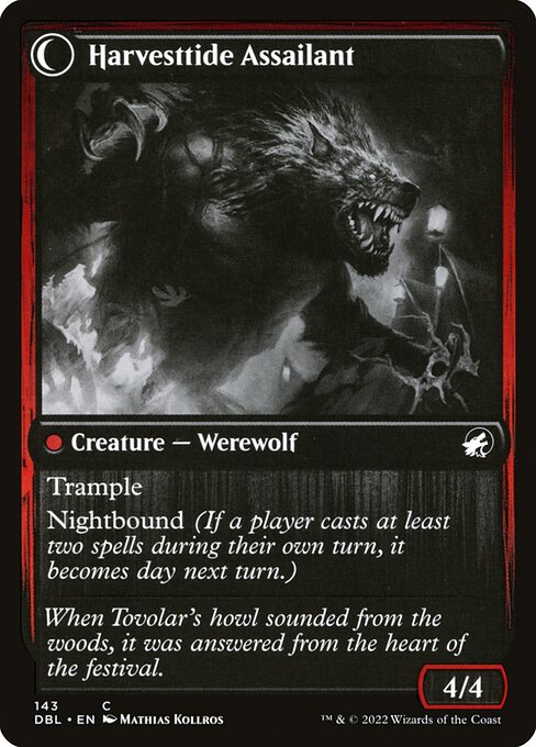 Harvesttide Infiltrator // Harvesttide Assailant (143) [Innistrad: Double Feature] Reverse