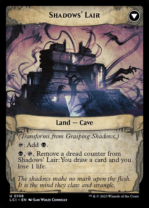 Grasping Shadows // Shadows' Lair (108) [The Lost Caverns of Ixalan] Reverse
