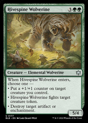 Hivespine Wolverine (177) [Bloomburrow]